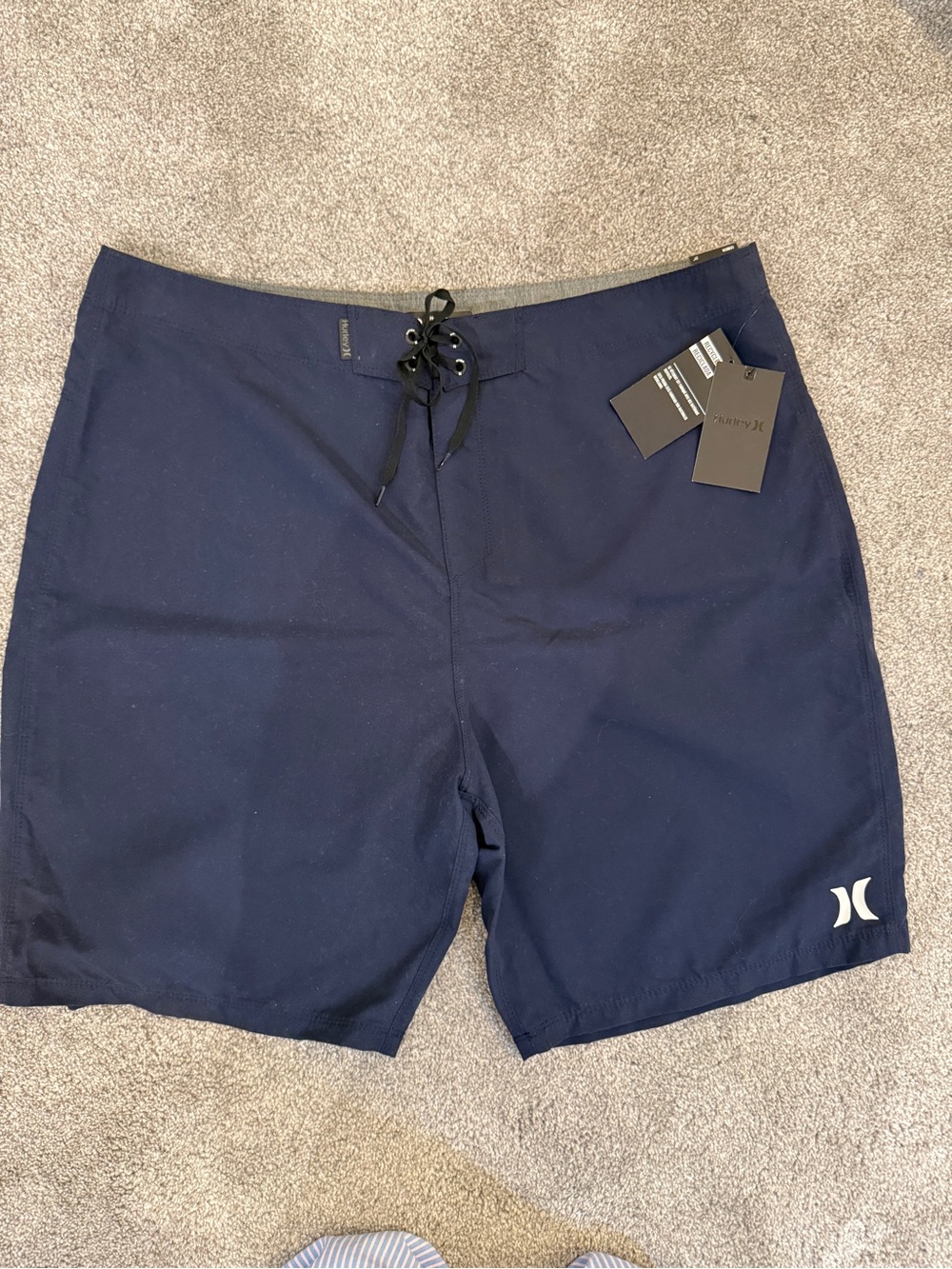 Hurley Dark Navy Lace-Up Swim Trunks